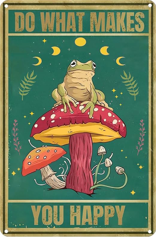 Funny Frog Mushroom Room Wall Decor Do W…