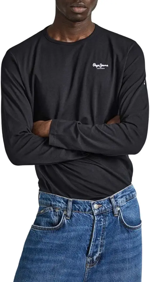 Pepe Jeans Herren Original Basic 2 Long N T-Shirt (1er Pack)