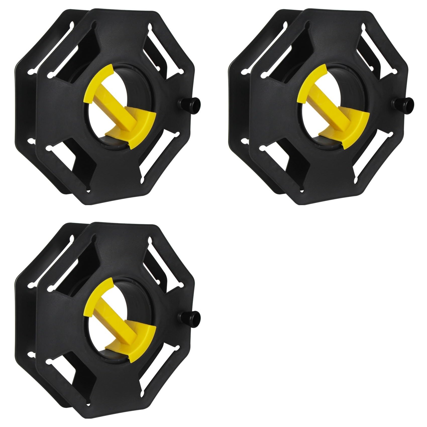 Jnchdghwa Black 3X Cable Collection Line Storage Wire Disk Rolling Line Dish Air Disk Wire Closing Line Winding Disk Plastic Wound Disk