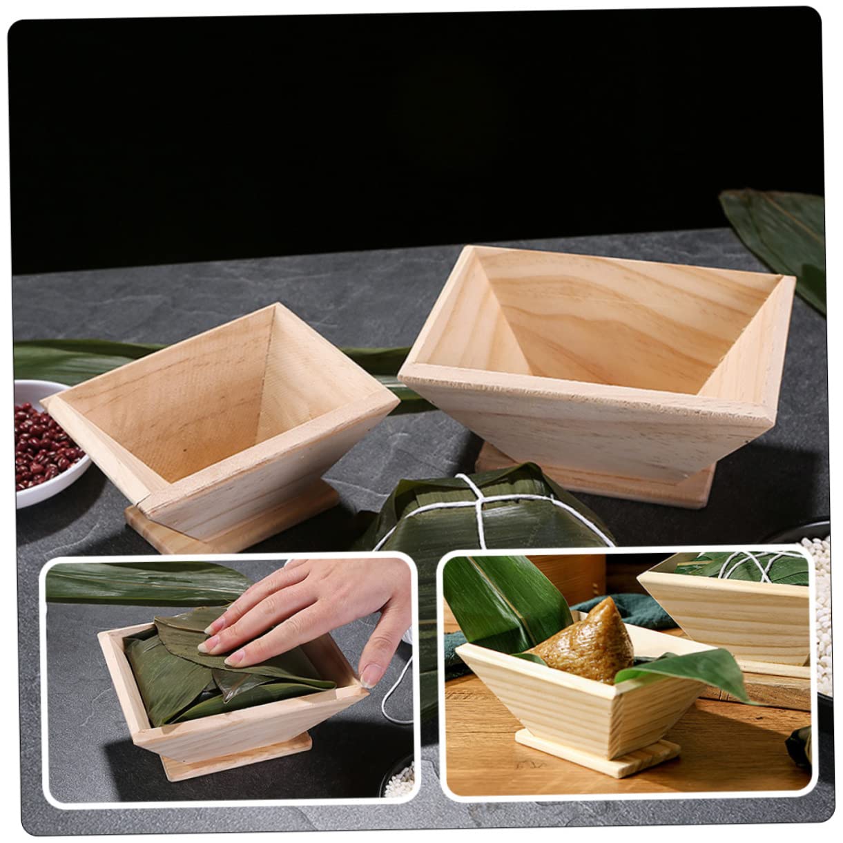 Amazon.com: EXCEART Wooden Zongzi Mold Food Molds Chocolate Tools