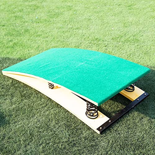 Tabla de salto para adultos, adolescentes y niños - Capacidad de carga: 80 kg, herramienta de ayuda para practicar saltos mortales hacia atrás con almohadillas antideslizantes, elástico de madera (co