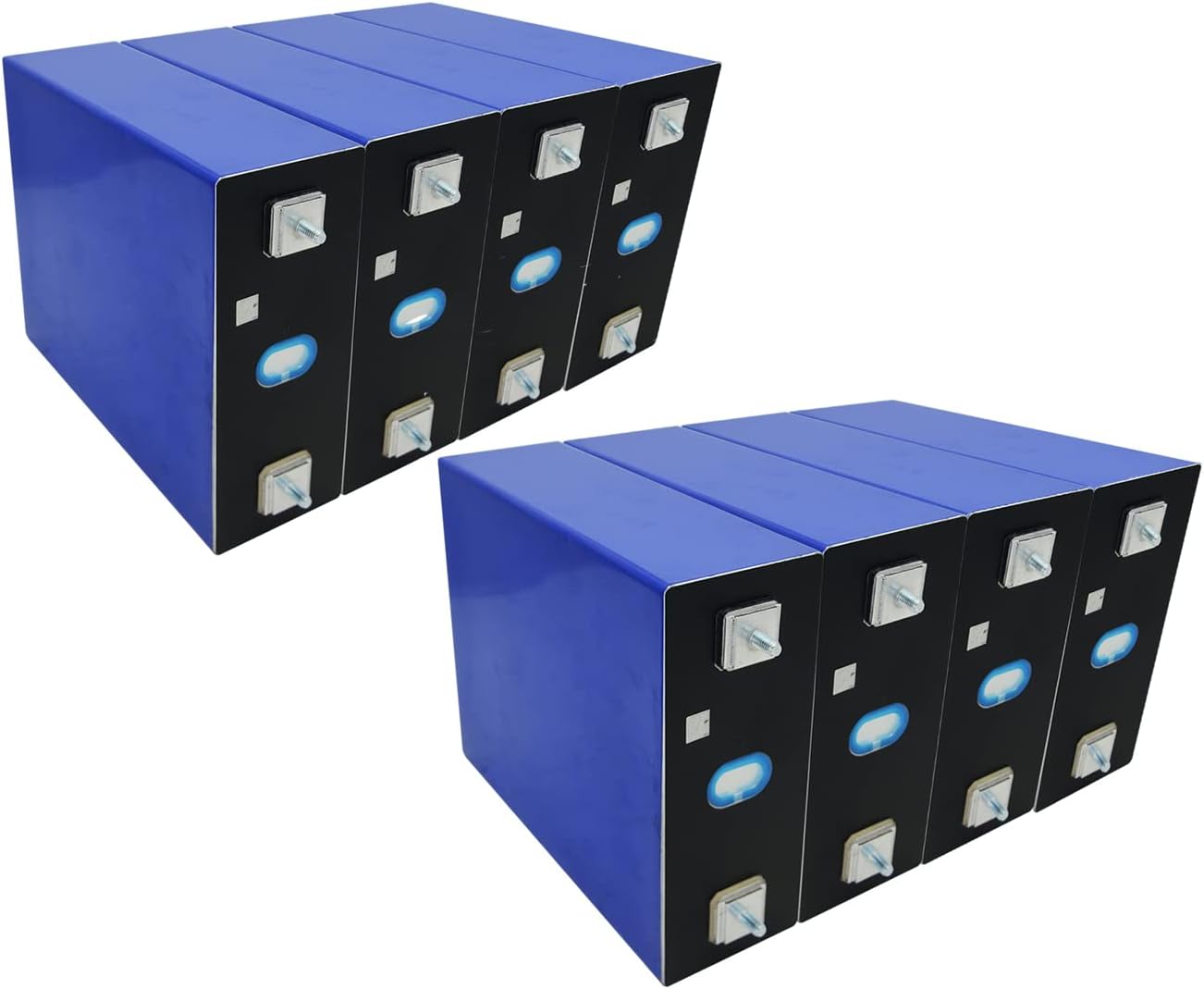 Grade A 3.2V 300AH Lithium Iron LiFePO4 Deep Cycle Automative Battery Cells, 6000+ Motorcycle Batteries with QR Code, DIY 12V 24V 48V Perfect for UPS, Solar System, RV... (8PCS-300AH)