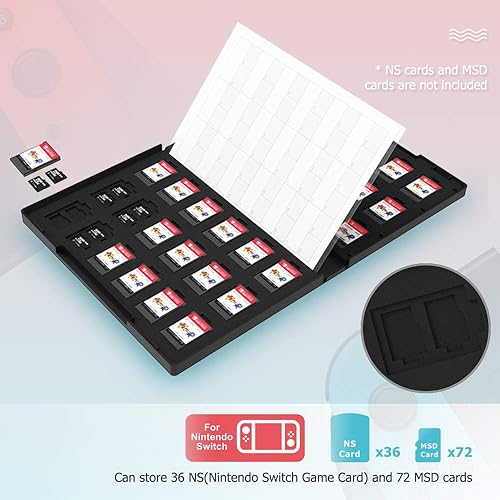 Miniatura 2 de KIWIFOTOS 36 NS + 72 MSD 108 ranuras interruptor tarjeta de memoria de juego organizador para TF MSD MicroSD MicroSDHC MicroSDXC para Nintendo