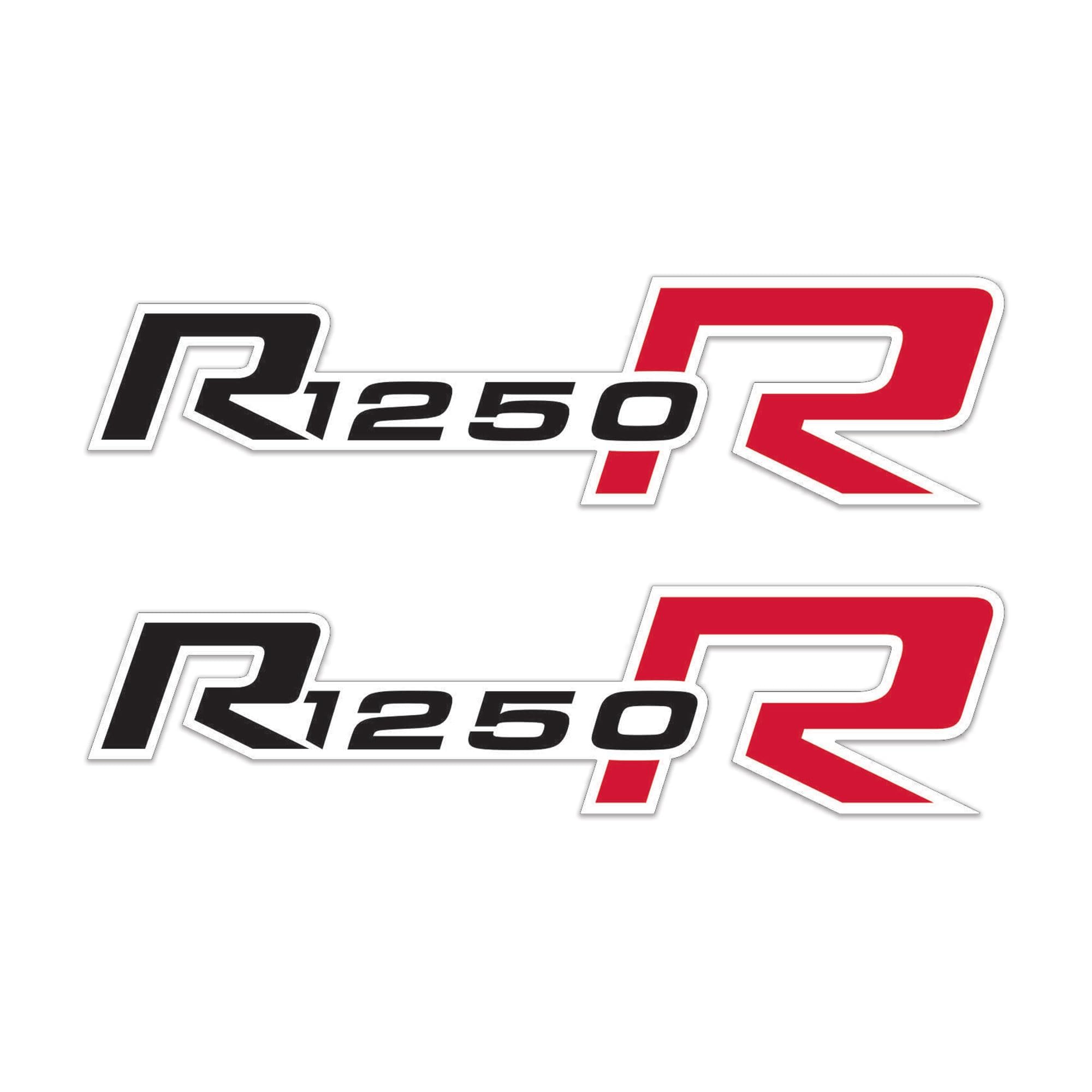 labelbike - 2 ''R1250 R'' Written Stickers for Motorcycles Compatible with BMW R1250R - 12x3 cm