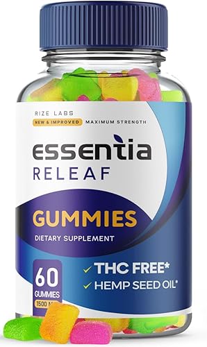Essentia Releaf Gomitas, suplemento dietético, fórmula extra fuerte para un bienestar total y completo (60 gomitas)