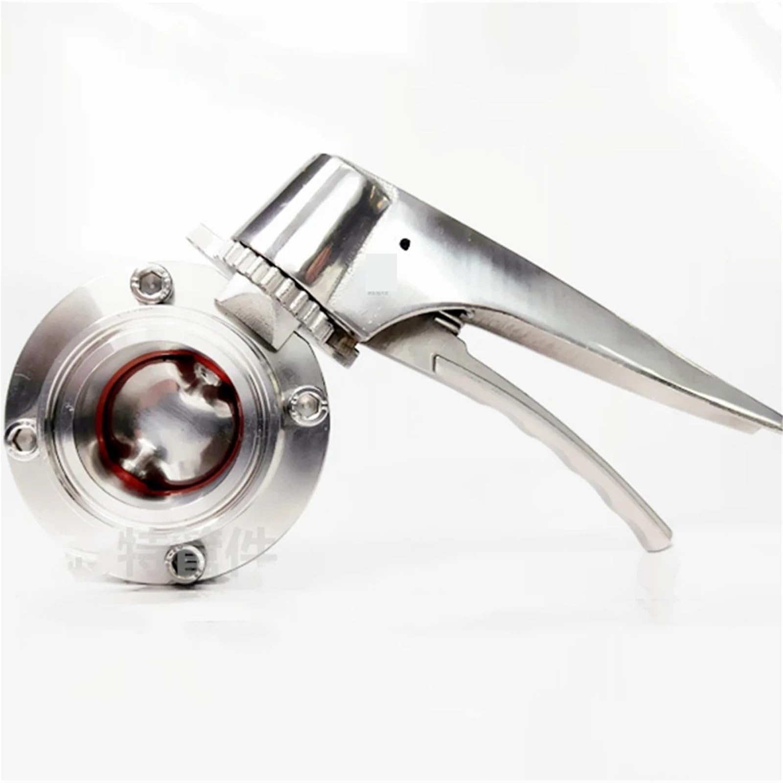 Tubo de 57/63/76/89/102/108 mm OD x 6.3 cm 7.6 cm 8.9 cm 10.2 cm Tri Clamp Sanitaria Butterfly Squeeze Trigger Flow Control Valve SUS 304 Stainles | Válvula (tubo de 108 mm de diámetro exterior K119 mm)