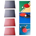 Loom Tree® 2Pcs Table Tennis Racket Rubber Portable Lightweight Ping Pong Racket Rubber Black gallery image