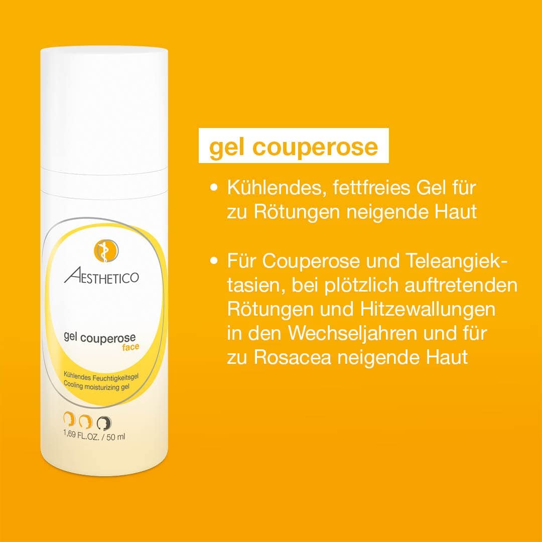 AESTHETICO Couperose Gel Stärkt Gefäße, Beruhigt Haut 5 x 50ml
