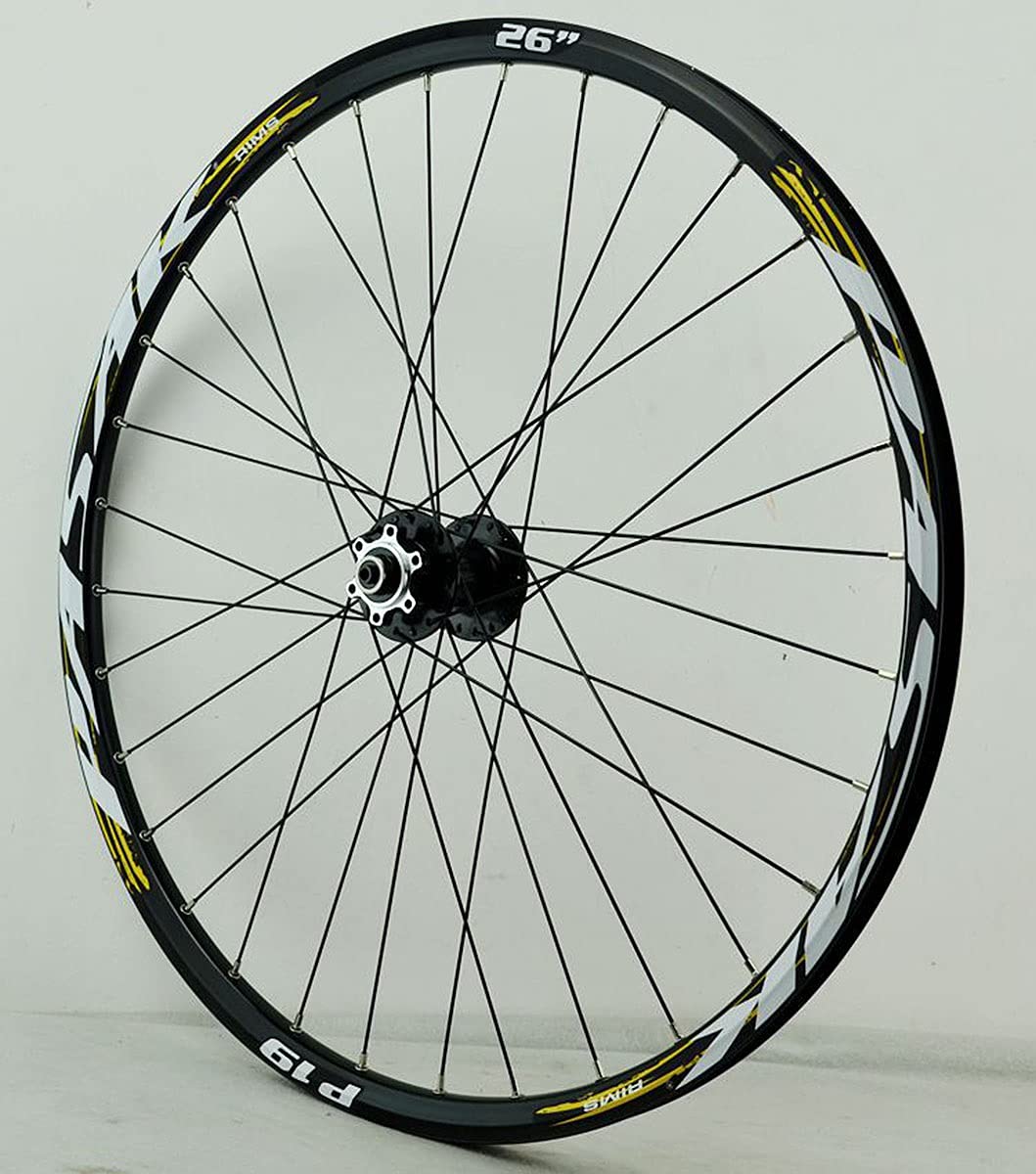 ZFF MTB Ruote per Bicicletta 26 27,5 29 Pollici Ruota per Mountain Bike Doppio Muro Cerchio in Lega Rilascio Rapido 7-12 velocità Cassetta Ruota Libera Freno A Disco 32H (Color : Gold 2, Size : 29in)