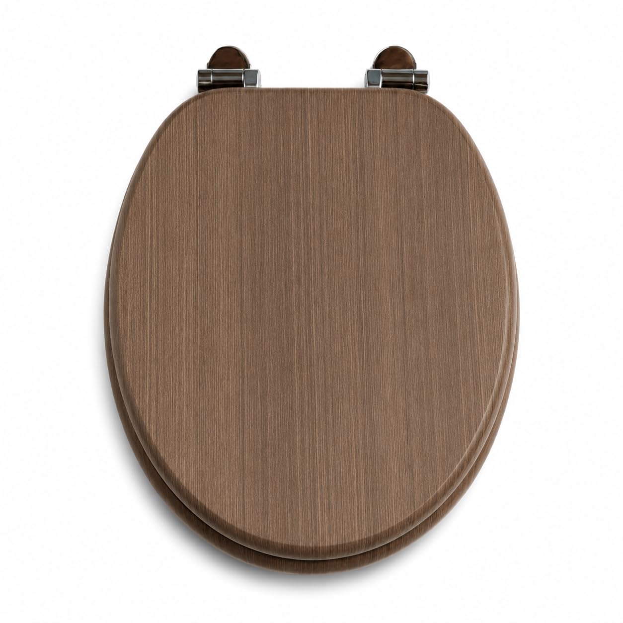 Wajha Dark Wooden 18 Inch Universal Mdf Wooden Toilet Seat, Novelty Bathroom Wc Loo Seat With Easy Fit Fittings For Standard Toilets (Dark Wooden)