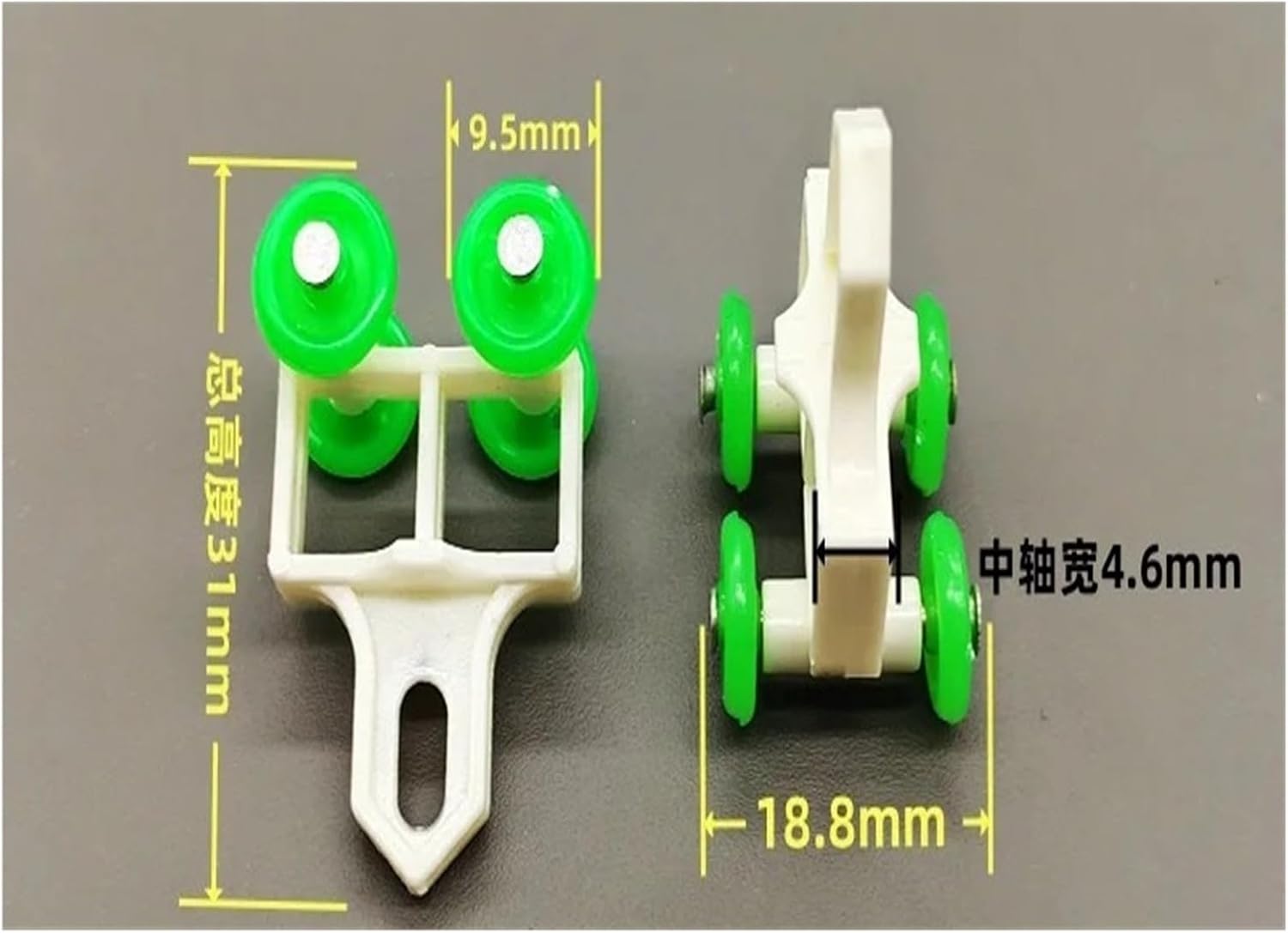 50pcs Plastic Curtain Pulley Bathroom Shower Curtain Track Pulley Window Wheel Hardware Accessories(A)