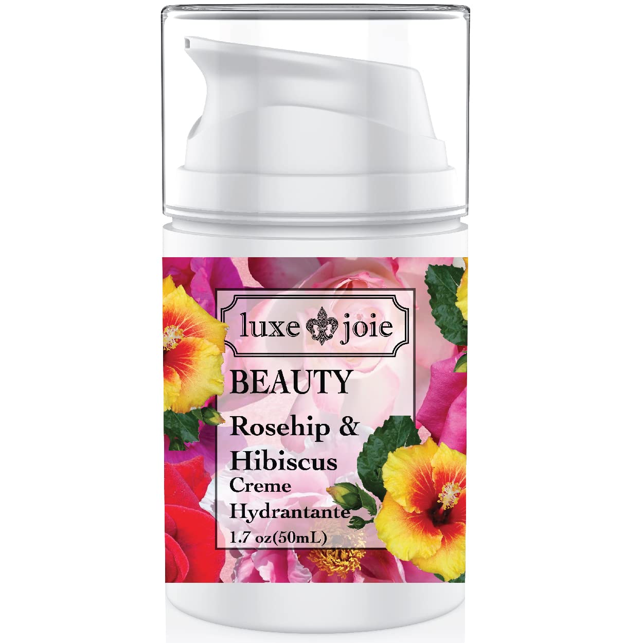 LuxeJoieFace Moisturizer Rosehip and Hibiscus Face & Eye Cream Retinol Vitamin A & B5 for Face & Neck Vitamin C & E Anti-Aging Fine Lines Wrinkle