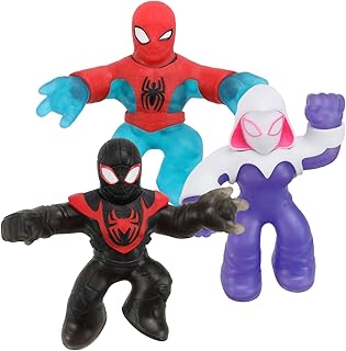 Heroes of Goo Jit Zu Goo Shifters Marvel Spider-Man Strike Pack. 3 Exclusives: Amazing Agility Spider-Man, Stretch Strength Ghost Spider and Goo Shifter Venom Blast Miles Morales | Amazon Exclusive