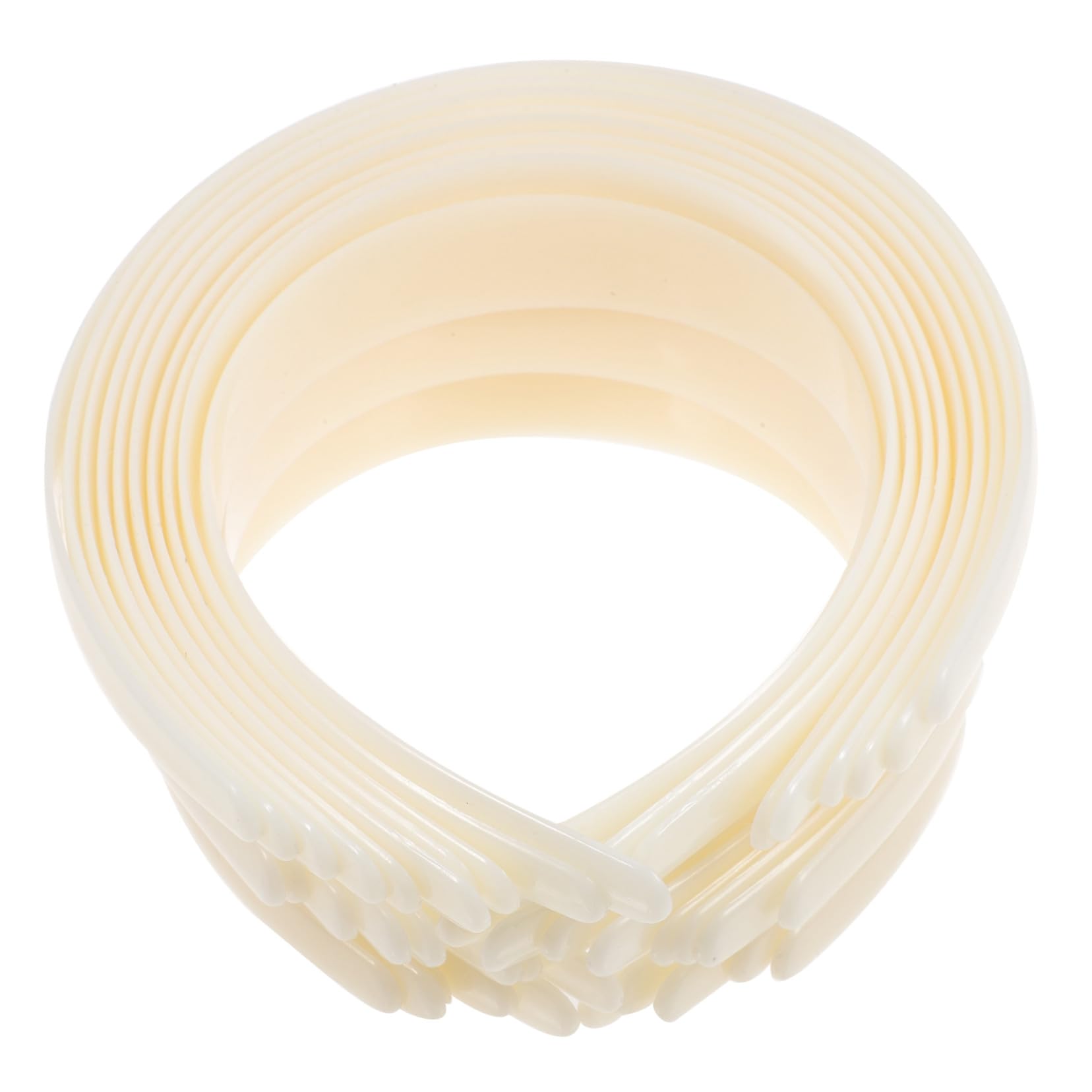 50 pezzi Cerchietti per Capelli in Plastica Bianco Senza Denti Fasce Semplici Accessori per Ragazze Uso Quotidiano Comodi e Resistenti