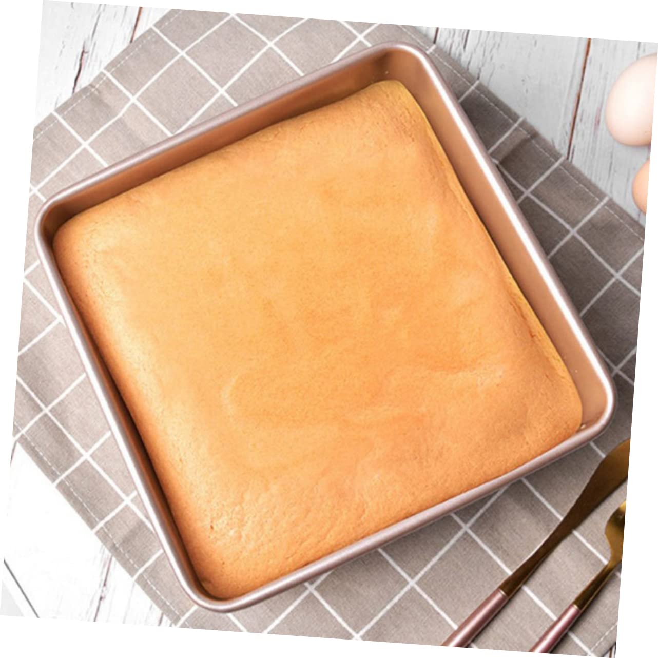 Mobestech Quadratische Edelstahl Kuchenform mit Antihaftbeschichtung Praktische Backform für Brot und Kuchen Eckige Backform für Ofen und Grill