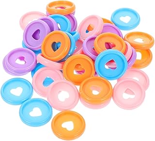 BCOATH 40 Peças Fichário De Coração Acessórios De Escritório Livros Coloridos Fichários De Escritório Fichário De Caderno Amor Anel De Escritório Caderno Pp 24 Mm Fichário Anéis Fichário