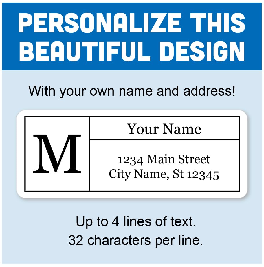 Amazon.com : Personalized Return Address Labels - Monogram Design
