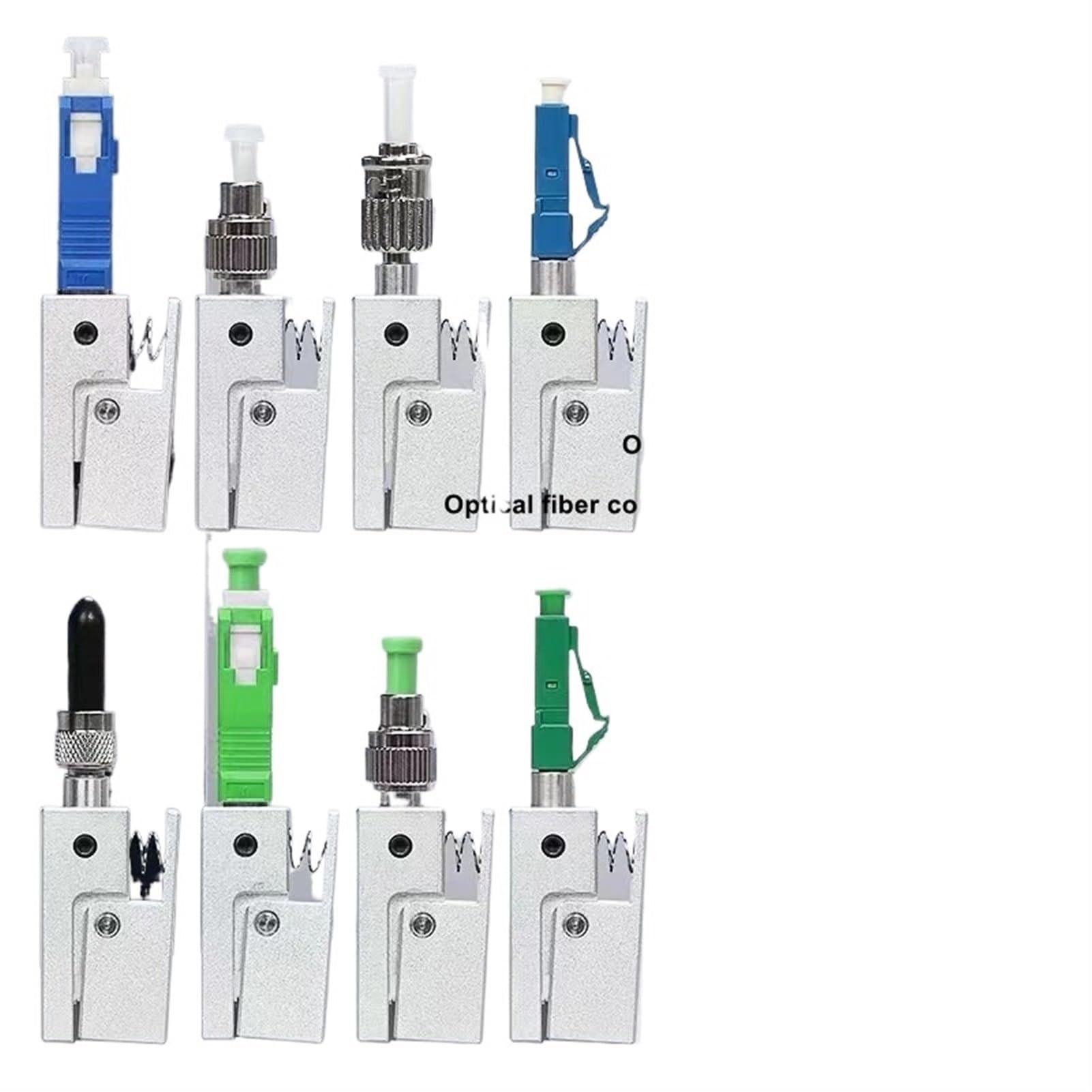 Coupleur de Fibre Optique Nu FC SC LC St UPC, Adaptateur de Bride OTDR, connecteur de Fibre de Mesure(Khaki)