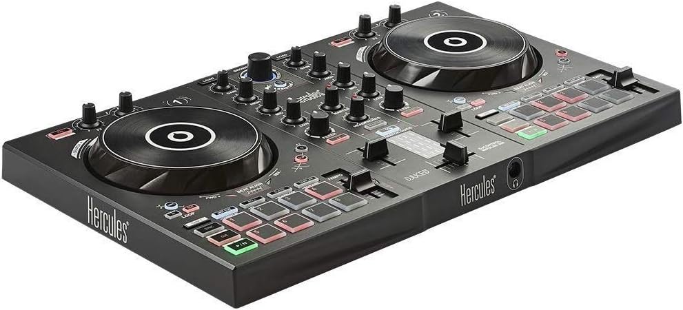 Hercules DJcontrol Inpulse 300 Dj Controller With USb 2 Tracks With 16 Pads And Sound Card Software And Tutorials Included, Black