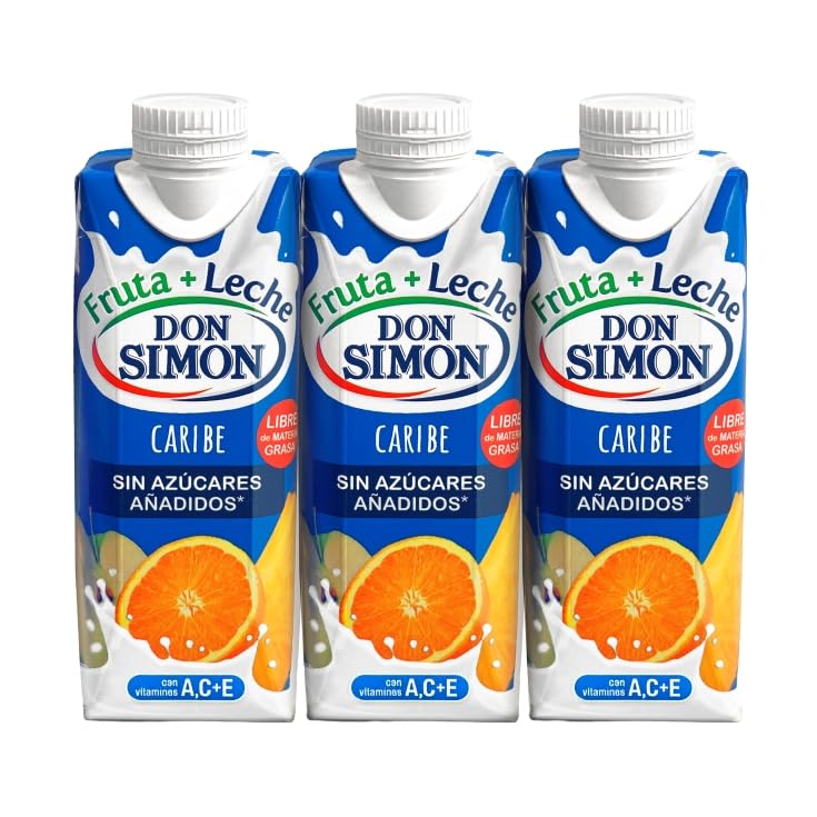 Fruta Leche Mediterraneo 3 pack de 3 botellas de 330ml total 9 Botellas