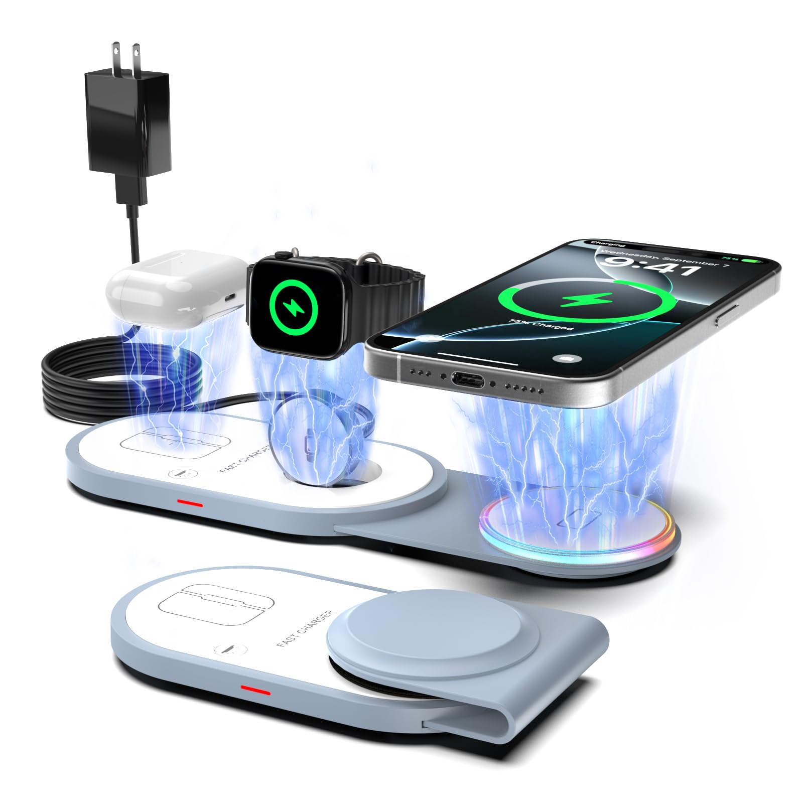 Amazon.co.jp: COCIVIVRE ワイヤレス充電器 3in1 マグセーフ アップル