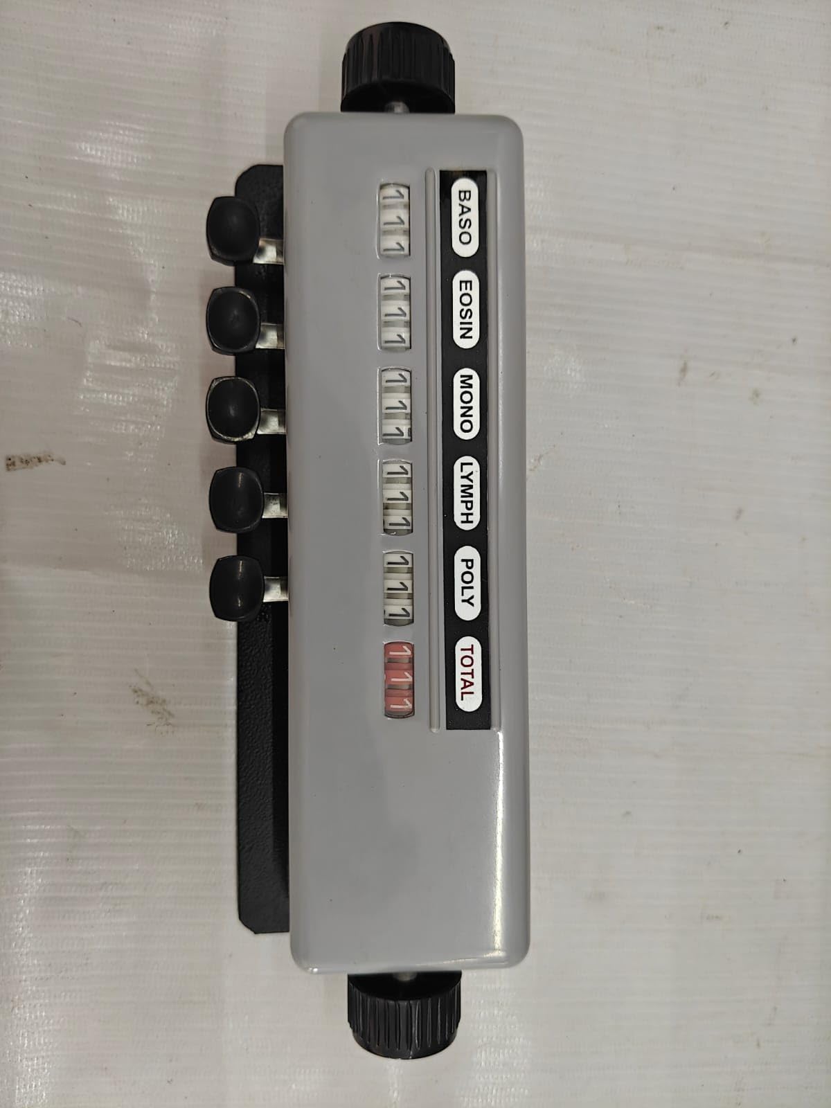 Saini MADICOS Contatore di globuli 5 tasti Usa tutti i microscopio (argento)