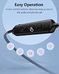 NANAMI Ecouteurs Bluetooth, casques sans fil V5.3, IPX7 Earphones à l'eau avec micro, étanches, HiFi Casques d'annulation du bruit stéréo, bande de collier magnétique flexible, 18 Heures de jeu pour gym, sport