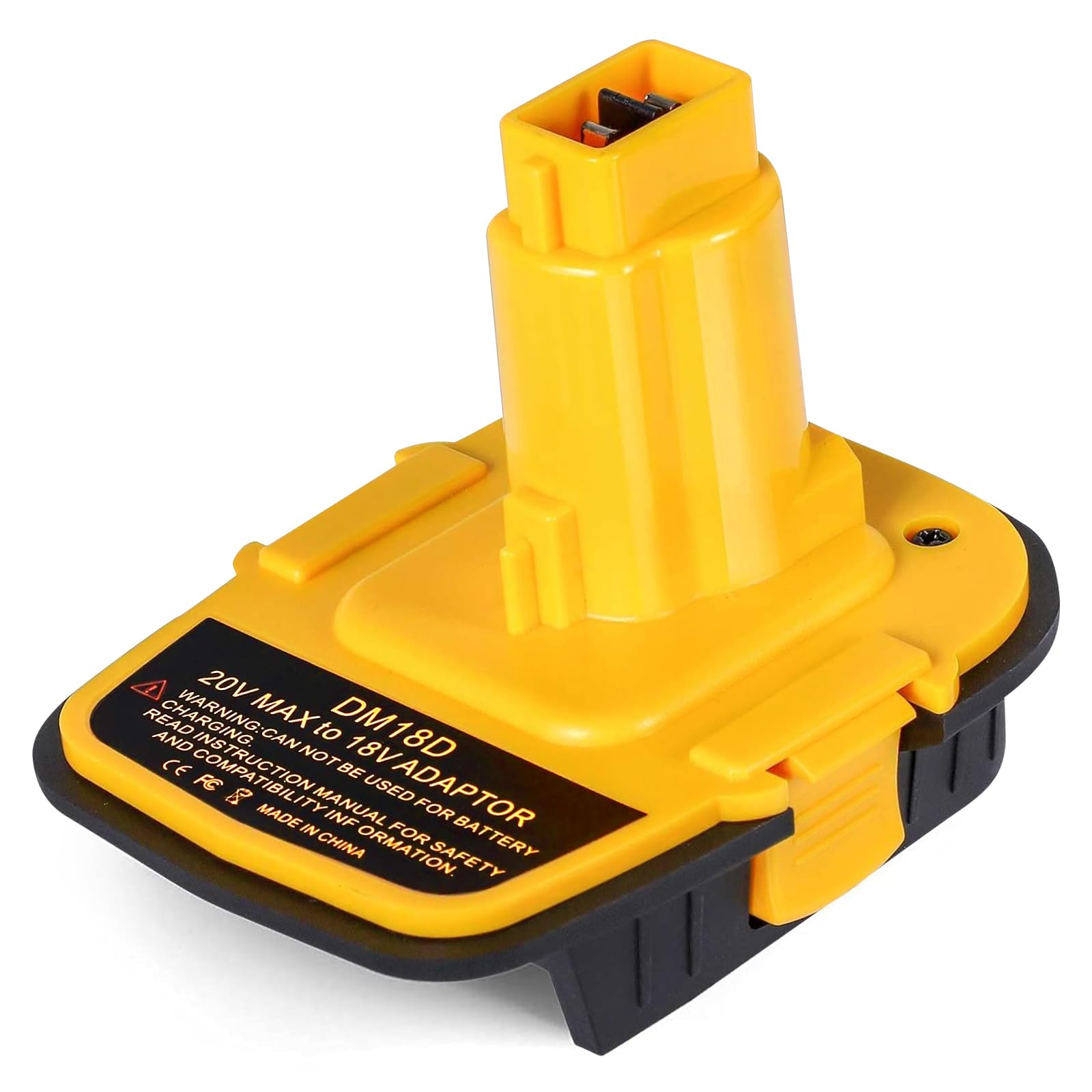 1 Pack DM18D Battery Adapter Converter with USB Port - Convert Compatible with Dewalt 20v or Compatible with Mil-Waukee 18v Li-ion Battery to Work with 18 Volt Power Tools