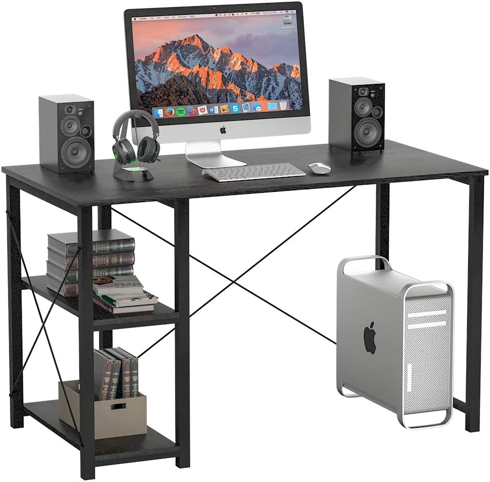 Computer Desk with Shelf 47 inch Modern Sturdy Office Desk