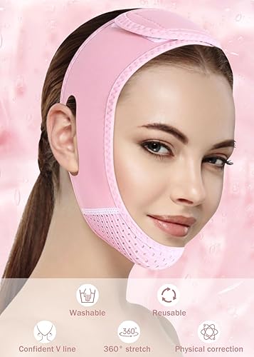 Miniatura 5 de Yeahka Máscara de elevación de línea V, correa de adelgazamiento facial, reductor de barbilla doble, cinturón de elevación facial en forma de V,