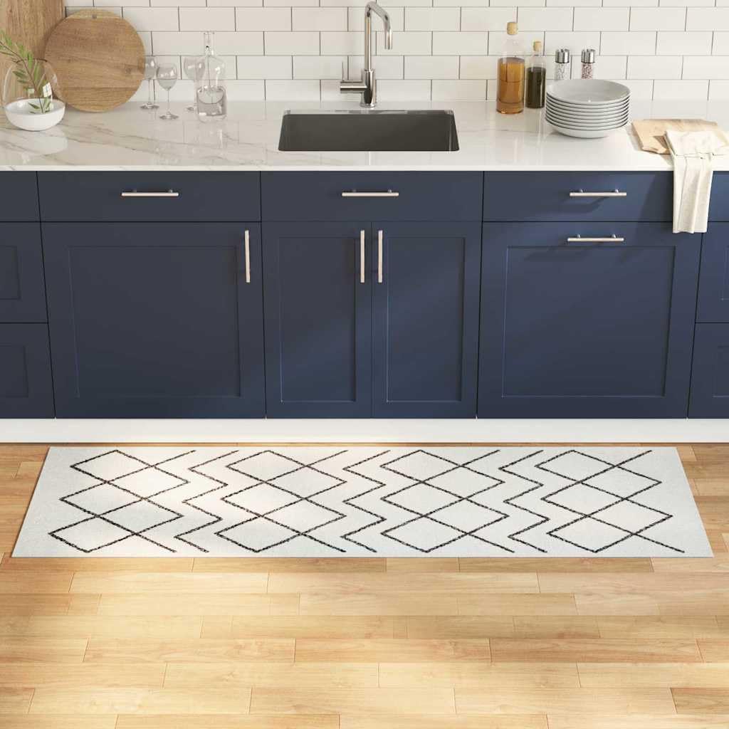 Alfombra de cocina blanca antideslizante para evitar resbalones y proteger suelos delicados 1