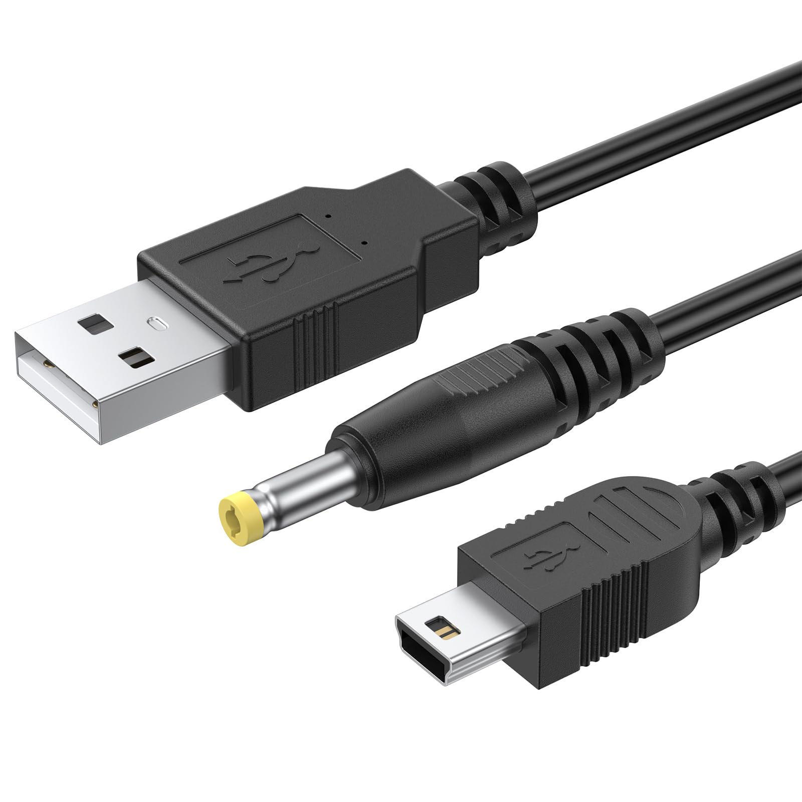 Tobfit USB A Charging Cable for PSP 1000/2000/3000/PS3, 2 in 1 USB A Data Charger Cable Lead for PSP 1000 2000 3000