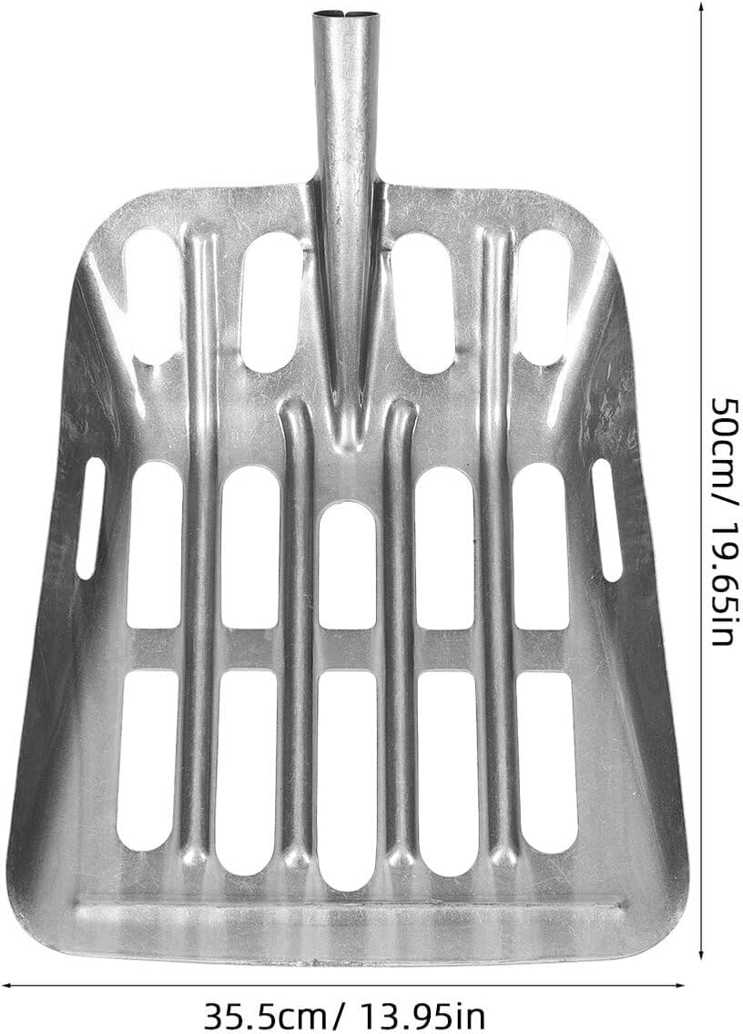 Generic Multi-Function Corn Shovel and Soil Loosening Spade for Farming with Hollow Design, Wide Steel Blade, Outdoor Gardening Tool for Collecting Maize and Grain Sifting