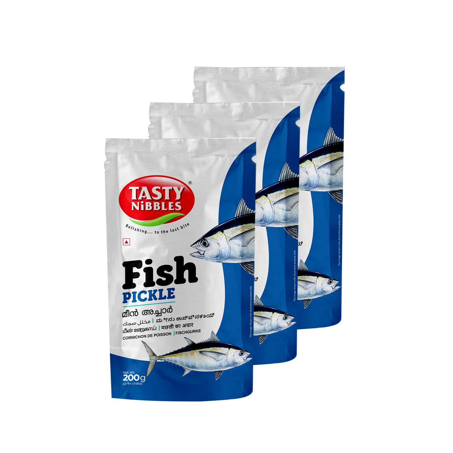 Tasty Nibbles Fish Pickle 200gm Pouch [Pack of 3]