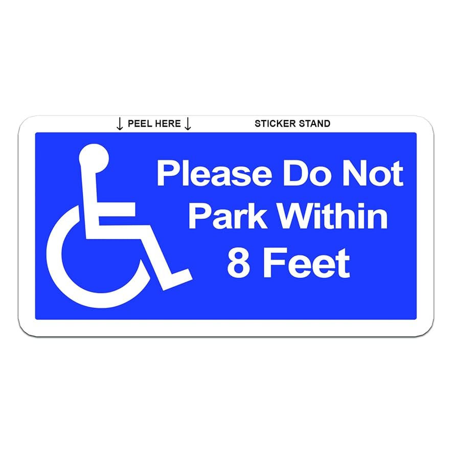 Amazon.com - Please Do Not Park Within 8 Feet - Handicapped