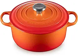 Le Creuset Panela Redonda 24 cm Ferro Fundido Esmaltado Signature Laranja