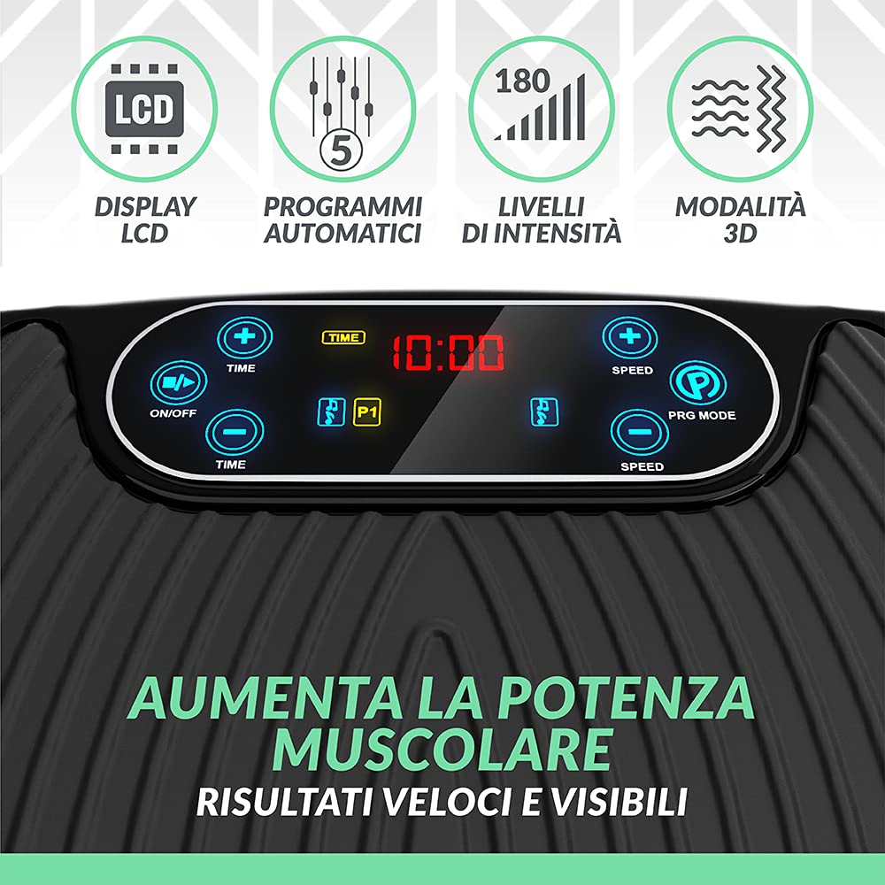 Bluefin Fitness Pedana Vibrante 3D con Doppio Motore