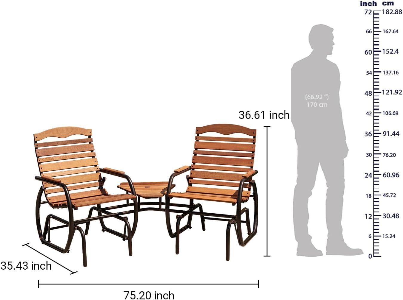 Woodlawn&Home Hardwood Tete-a-Tete, 300044