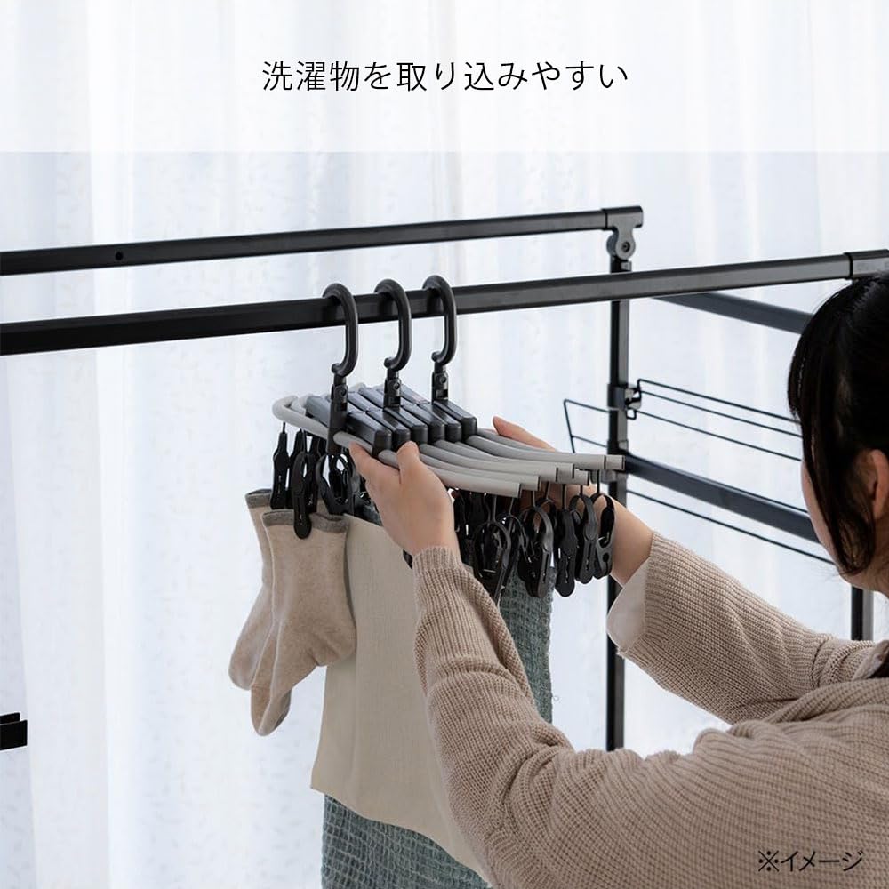 室内使用　カインズ　折りたたみハンガーラック、洗濯ピンチ、ピンチ替え3点セット Amazon.co.jp: カインズ(CAINZ) 幅が変えられる インテリア洗濯