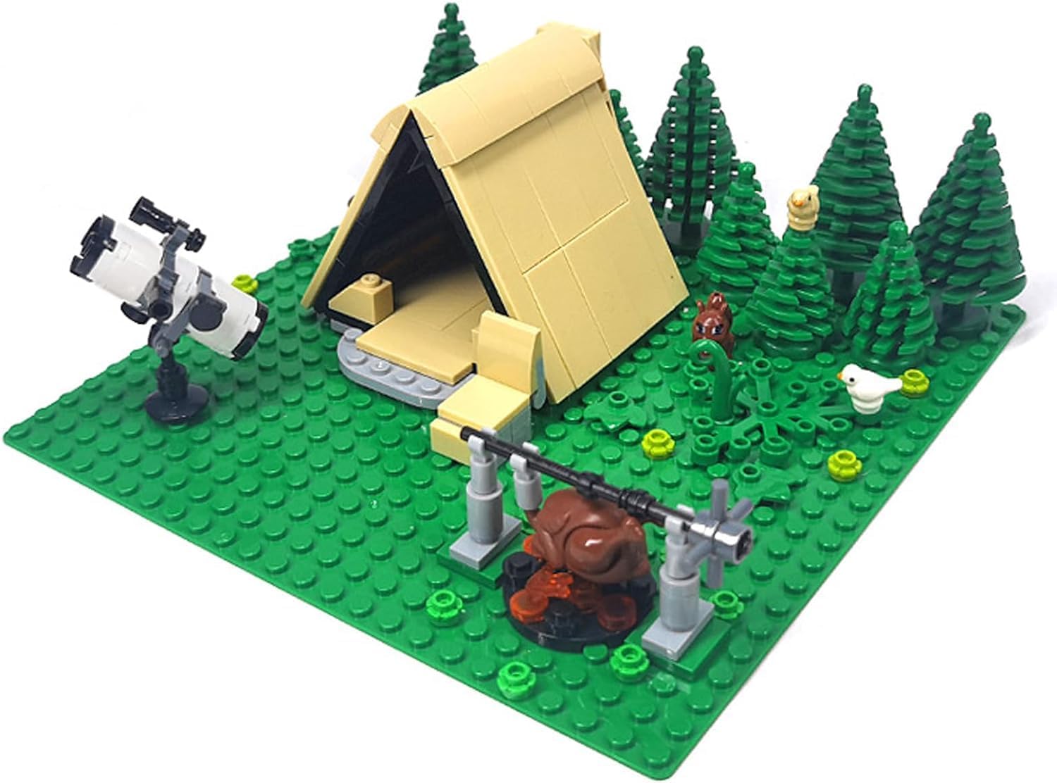 IRNATO Universal Urban Camping Building Set, Outdoor Forest Tent Adventure Toy, Can Be Used to Build Tents, Bonfires, and Camping, Can be Used with Lego(Pc675) : Toys & Games