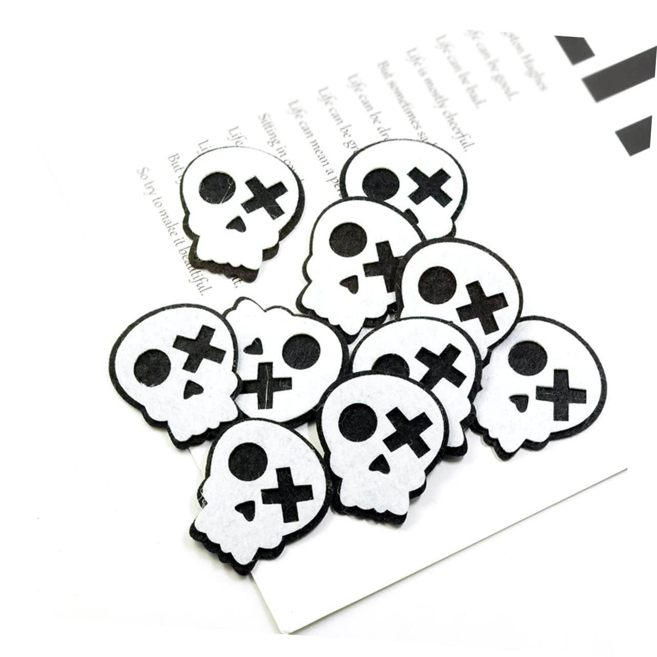 HAPINARY Halloween Costumes Accessory 12pcs Diy Felt Ornament Felt Chips Ghost Decor Halloween Pattern