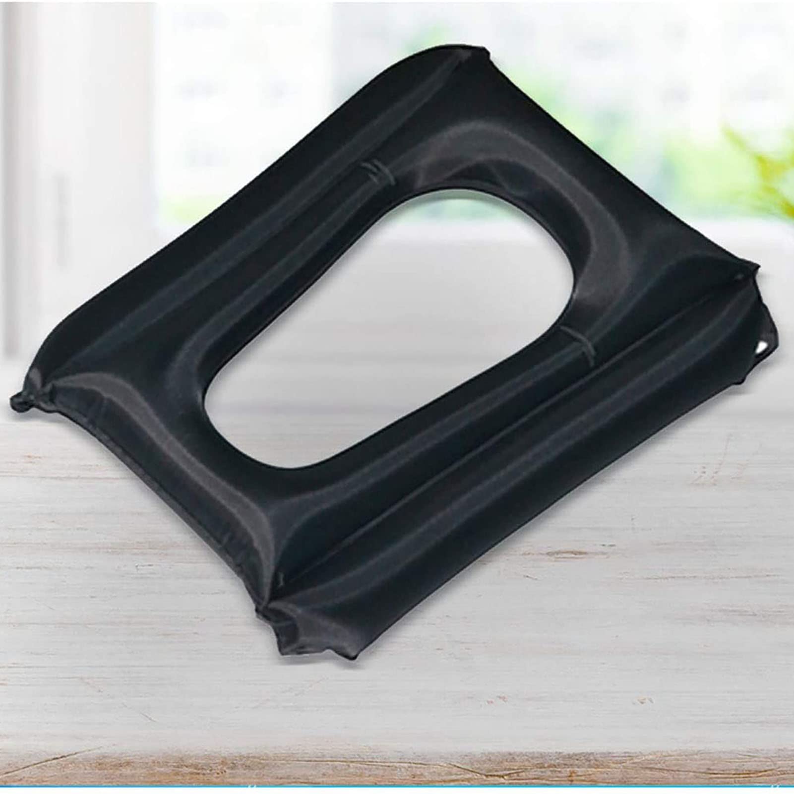 Cojín Inflable para hemorroides, Asiento de Inodoro, Almohadilla de Aire, antiescaras, acné, Productos para el Cuidado de Personas Mayores, Silla de Ruedas, sillas de Cocina, 46 x 41 x 5 cm