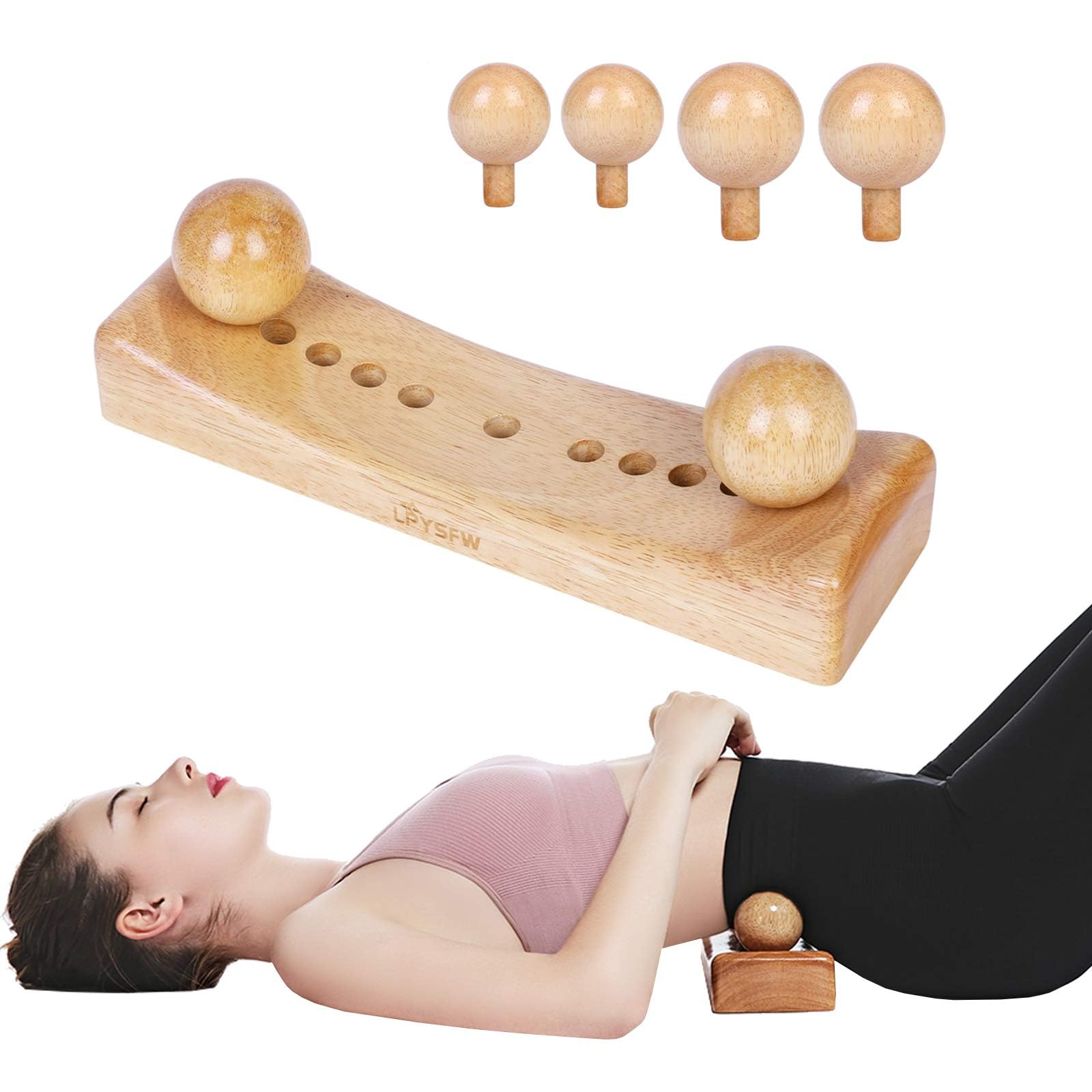 Excefore Psoas Muscle Release Tool, Personal Body Massage for Release Back Bain, Trigger Point Physical Therapy with 6 Massage Heads