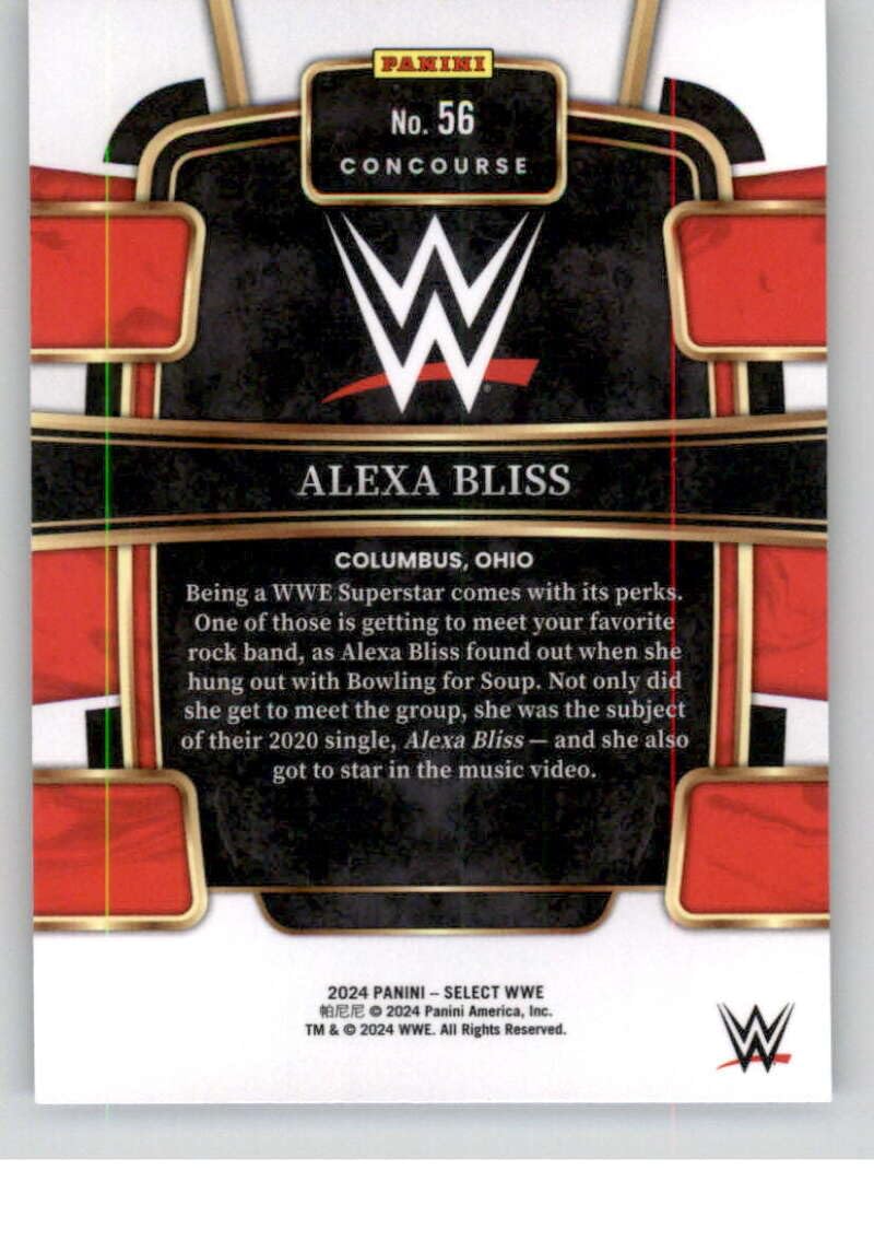 Amazon.com: 2024 Panini Select WWE #56 Alexa Bliss WWE Concourse