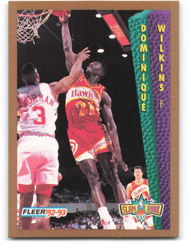 Amazon.com: 1992-93 Fleer Series 2 Basketball #279 Dominique Wilkins  Atlanta Hawks Slam Dunk Official NBA Trading Card (Stock Photo Shown, Card  in Near Mint Condition) : Collectibles & Fine Art