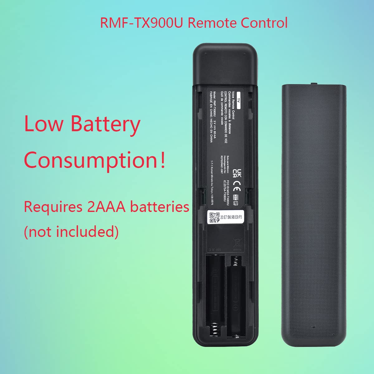 GHUST RMF-TX900U Telecomando vocale di ricambio per Sony Smart 4K 8K TV XR-65X90CK KD-55X80CK XR-75X90CK XR-55X90CK XR-65A80CK XR-55A80CK KD-65X80CK XR-77A80C KX-R85X90C KD-C 75X80 CK