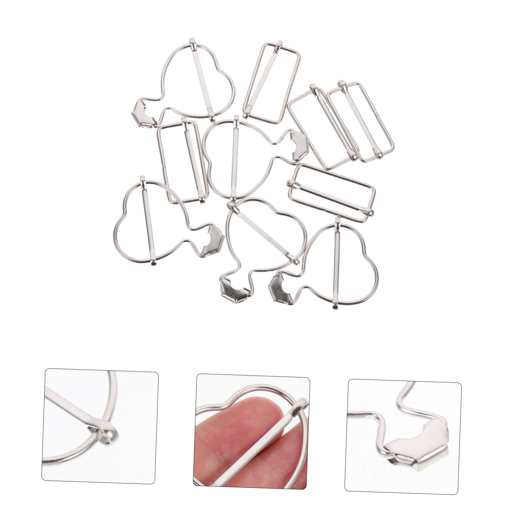 VILLCASE 50 Stück Herzförmige Kürbisschnalle Overall-taste Insgesamt Clips Ersatz Insgesamt Schnallen Austausch Der Gesamten Schnallen Verstellbare Knöpfe Kleidung Zinklegierung Mantelknopf