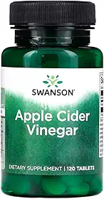 Vinagre de Maçã 200mg Swanson 120 Tabs Importado