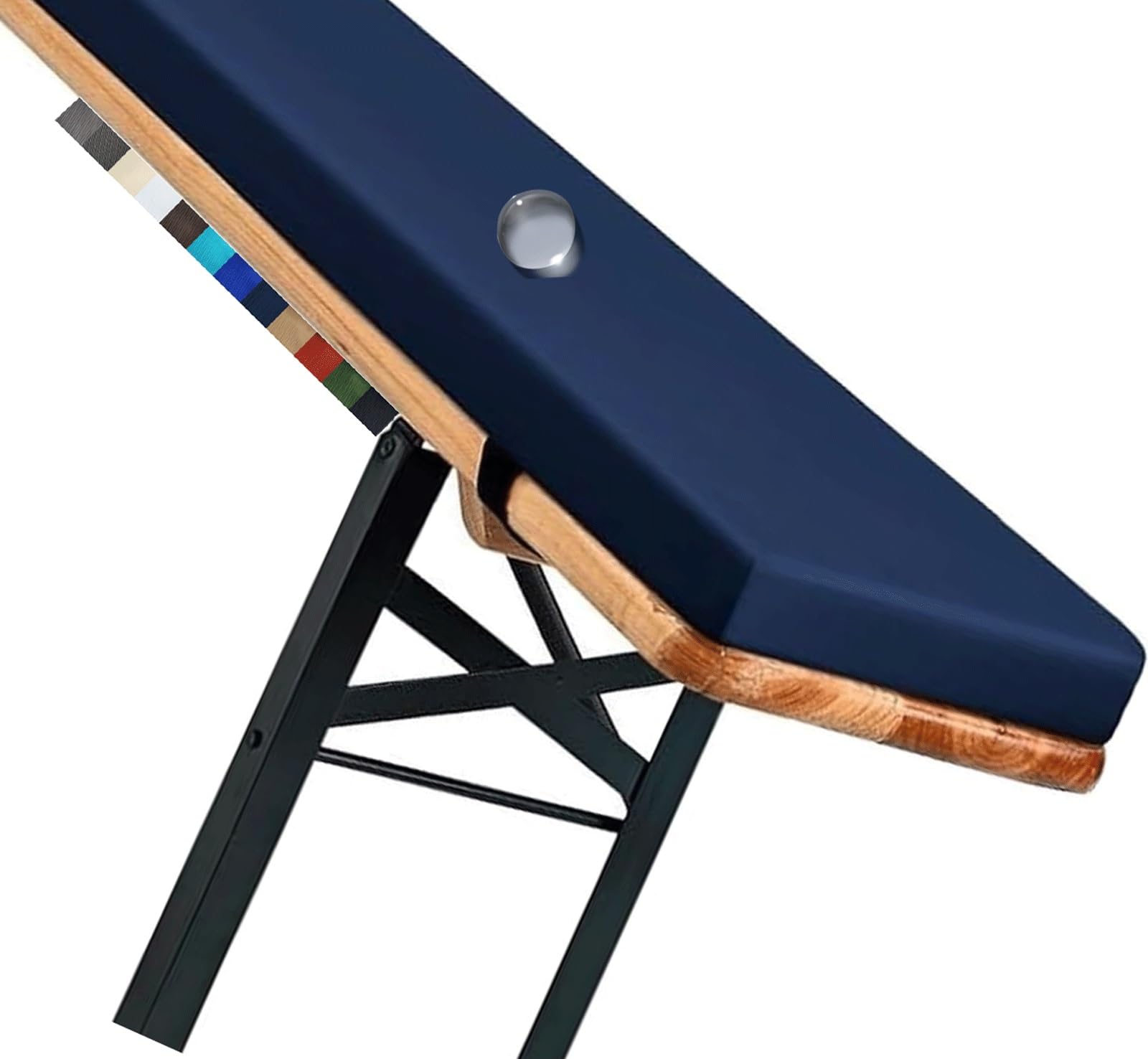 Cuscino impermeabile 160 x 28 x 5 cm impermeabile, antiscivolo, in schiuma spessa, con fibbia e copertura rimovibile, per finestre a bovindo, patio da giardino, sedie lunghe, altalene e mobili da