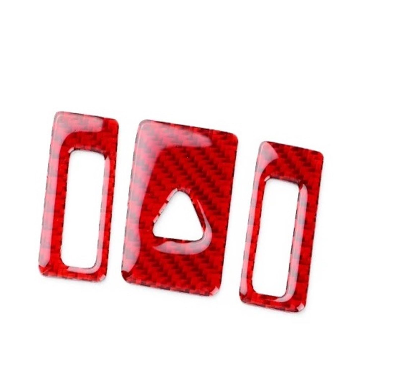 Car Interior Moulding Trim for Toyota for RAV4 XA50 2019-2025 LHD RHD Car Central Control Warning Light Button Trim Sticker Interior Accessories(Type A Red Carbon)